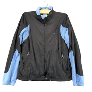 IQ Pearl Izumi Womens Full Zip Cycling Jacket Black Medium Pockets Activewear